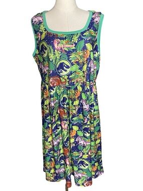⁠Enchanted Dress Shop Jurassic Park Dinosaur Tank Dress XL NWOT